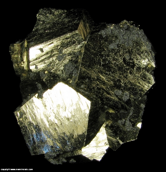 Mineral Specimen: Pyritohedral Pyrite with unknown Sulfide from Huanzala Mine, Huallanca District, Dos de Mayo Province, Huanuco Department, Peru