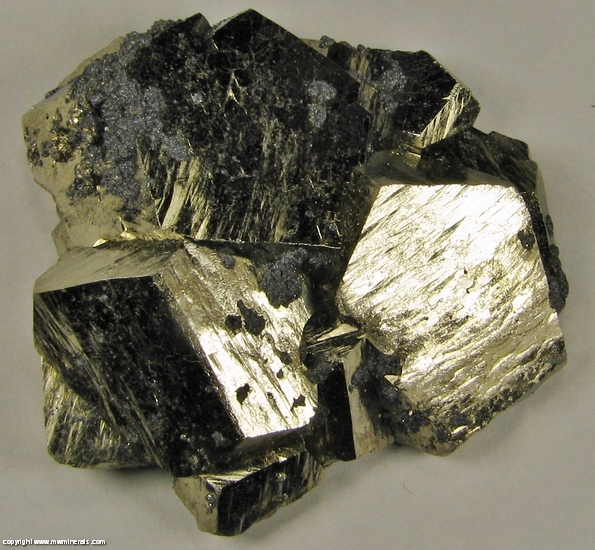 Mineral Specimen: Pyritohedral Pyrite with unknown Sulfide from Huanzala Mine, Huallanca District, Dos de Mayo Province, Huanuco Department, Peru