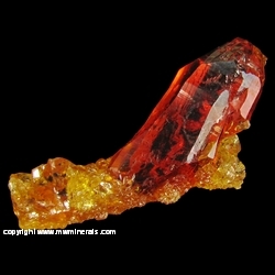 Minerals Specimen: Zincite from Zinc smelter, Swietoch?owice, Katowice, Upper Silesia, Poland Minerals Specimen: Zincite from Zinc smelter, Swietoch?owice, Katowice, Upper Silesia, Poland