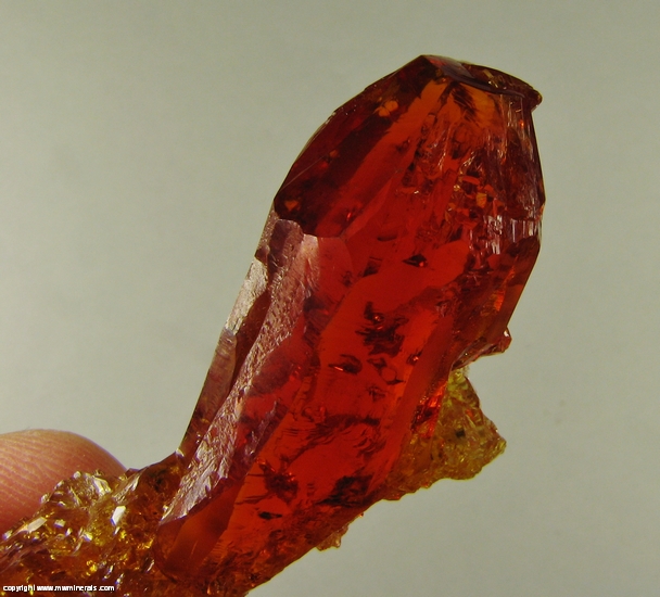 Mineral Specimen: Zincite from Zinc smelter, Swietoch?owice, Katowice, Upper Silesia, Poland
