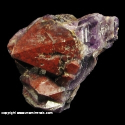 Minerals Specimen: Amethyst with included Hematite from Thunder Bay District, Ontario, Canada Minerals Specimen: Amethyst with included Hematite from Thunder Bay District, Ontario, Canada