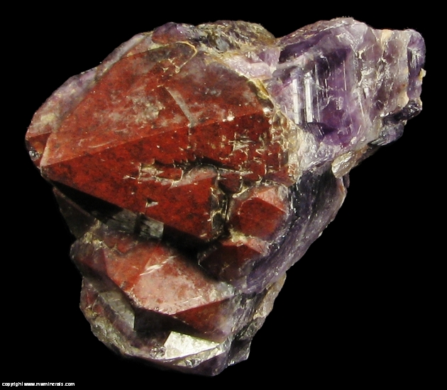Mineral Specimen: Amethyst with included Hematite from Thunder Bay District, Ontario, Canada