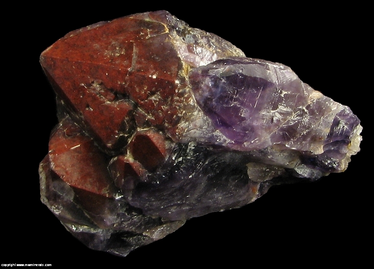 Mineral Specimen: Amethyst with included Hematite from Thunder Bay District, Ontario, Canada