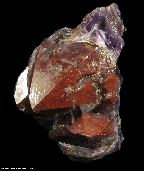 Mineral Specimen: Amethyst with included Hematite from Thunder Bay District, Ontario, Canada