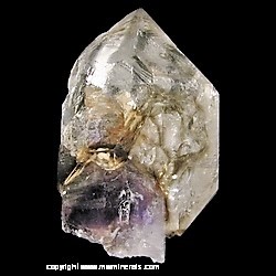 Mineral Specimen: Smoky Quatrz Scepter on Amethyst from Itaguacu, Espirito Santo, Brazil Mineral Specimen: Smoky Quatrz Scepter on Amethyst from Itaguacu, Espirito Santo, Brazil