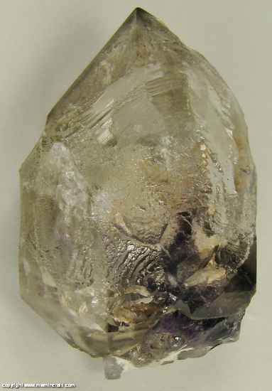 Mineral Specimen: Smoky Quatrz Scepter on Amethyst from Itaguacu, Espirito Santo, Brazil
