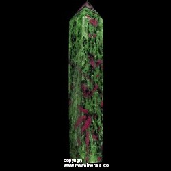Minerals Specimen: Ruby Zoisite (Anyolite) Polsihed Obelisk - Corundum, Zoisite and Tseckermakite from Longido, Mt Kilimanjaro, Kilimanjaro Region, Tanzania Minerals Specimen: Ruby Zoisite (Anyolite) Polsihed Obelisk - Corundum, Zoisite and Tseckermakite from Longido, Mt Kilimanjaro, Kilimanjaro Region, Tanzania