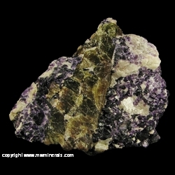 Minerals Specimen: Fluorapatite, Fluorite, Apatite, Augite from Cardiff Uranium Mine, Cardiff Township, Haliburton County, Ontario, Canada