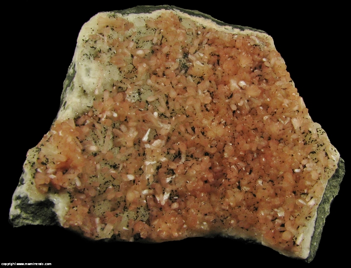 Mineral Specimen: Babingtonite on Stilbite from Nasik quarry, Nasik District, Maharashtra, India