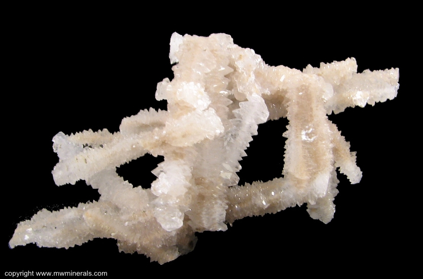 Mineral Specimen: Skeletal Calcite from Nikolaevskiy Mine, Dal'negorsk, Primorskiy Kray, Far-Eastern Region, Russia