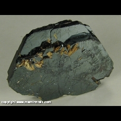 Mineral Specimen: Hematite Crystal with Epitaxial Rutile from Bahia, Brazil Mineral Specimen: Hematite Crystal with Epitaxial Rutile from Bahia, Brazil