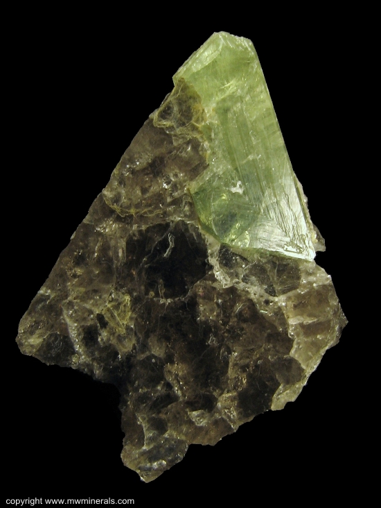 Mineral Specimen: Chrysoberyl Twinned variety: Cat's Eye from Rio das Pratinhas, Arataca, Bahia, Brazil