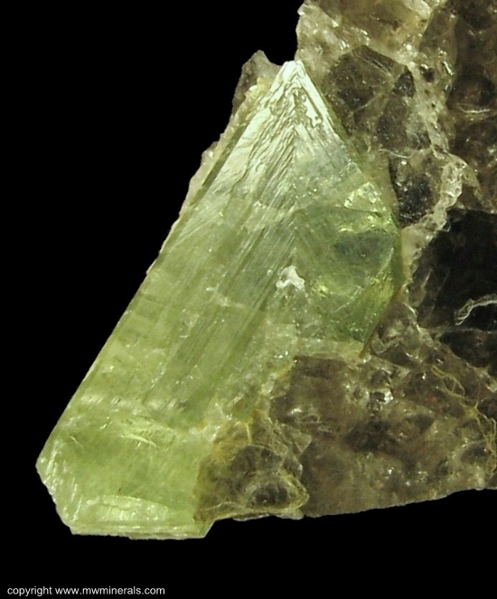 Mineral Specimen: Chrysoberyl Twinned variety: Cat's Eye from Rio das Pratinhas, Arataca, Bahia, Brazil