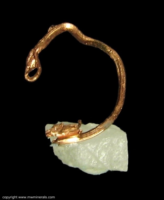 Mineral Specimen: Copper Wire Crystal on Calcite from Osceola Mine, Osceola, Houghton County, Michigan, USA