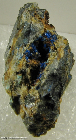 Mineral Specimen: Linarite from Eaglebrook Mine (Nant-Y-Cagel Mine), Nant-y-Moch Reservoir area, Talybont, Ceulanymaesmawr, Ceredigion, Wales