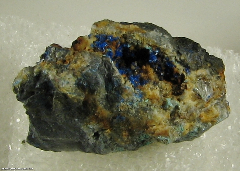 Mineral Specimen: Linarite from Eaglebrook Mine (Nant-Y-Cagel Mine), Nant-y-Moch Reservoir area, Talybont, Ceulanymaesmawr, Ceredigion, Wales