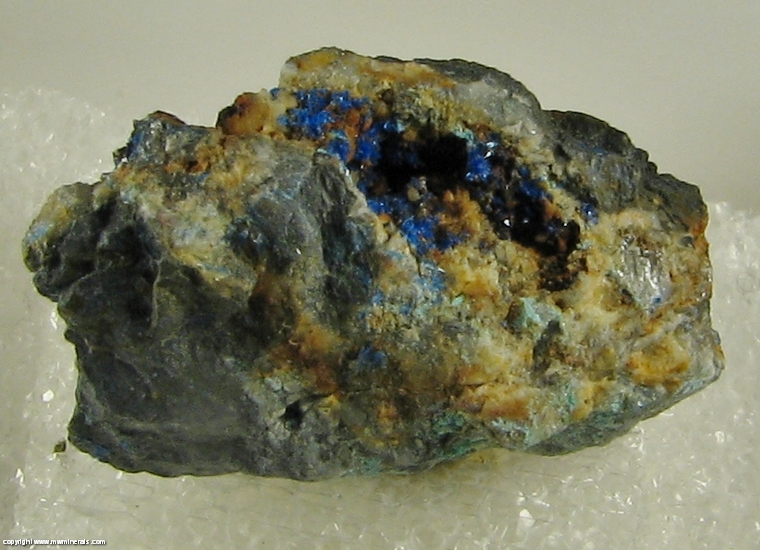 Mineral Specimen: Linarite from Eaglebrook Mine (Nant-Y-Cagel Mine), Nant-y-Moch Reservoir area, Talybont, Ceulanymaesmawr, Ceredigion, Wales