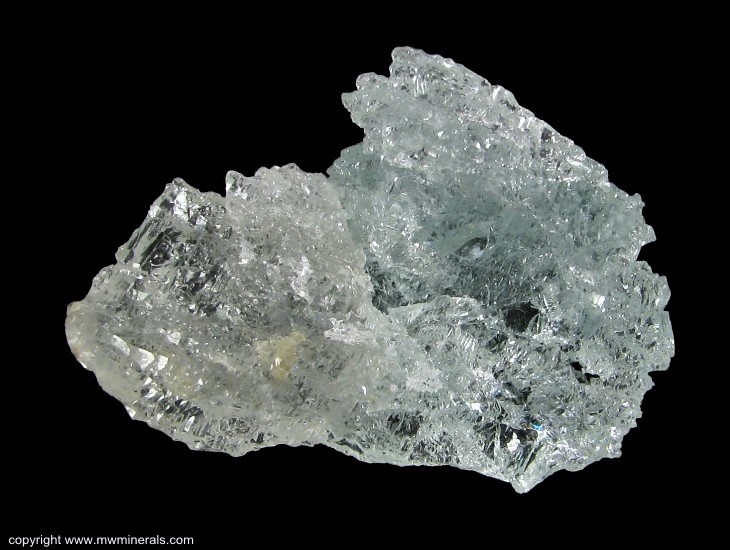 Mineral Specimen: Bi-Color Beryl (Aquamarine with a pale Morganite section) from Conselheiro Pena, Doce valley, Minas Gerais, Brazil