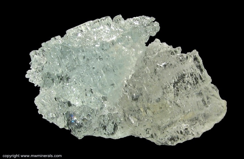 Mineral Specimen: Bi-Color Beryl (Aquamarine with a pale Morganite section) from Conselheiro Pena, Doce valley, Minas Gerais, Brazil