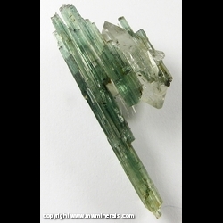 Minerals Specimen: Tourmaline on Quartz from Barra do Salinas, Coronel Murta, Minas Gerais, Brazil