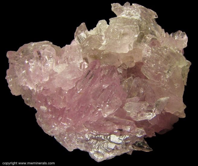 Mineral Specimen: Rose Quartz Crystals from Alto da Pitorra, Laranjeiras, Galileia, Doce valley, Minas Gerais, Brazil