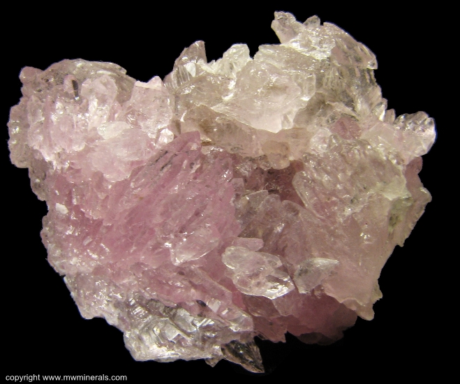 Mineral Specimen: Rose Quartz Crystals from Alto da Pitorra, Laranjeiras, Galileia, Doce valley, Minas Gerais, Brazil