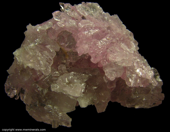 Mineral Specimen: Rose Quartz Crystals from Alto da Pitorra, Laranjeiras, Galileia, Doce valley, Minas Gerais, Brazil