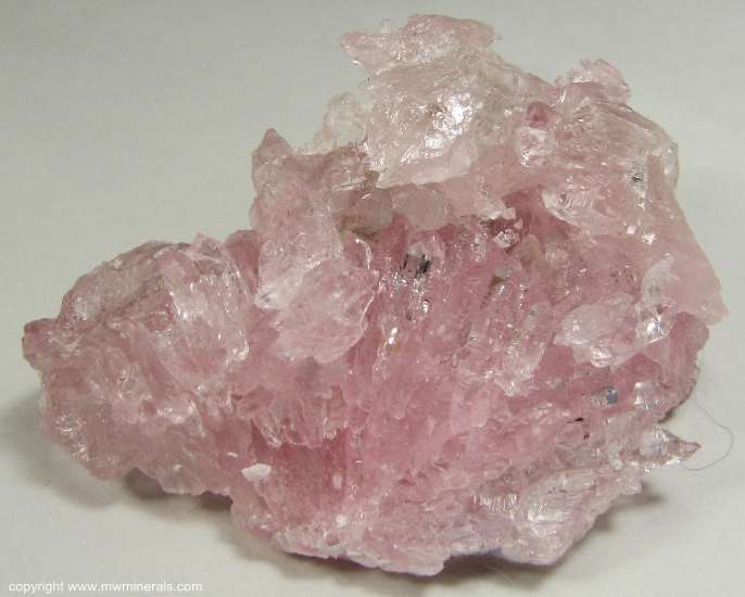 Mineral Specimen: Rose Quartz Crystals from Alto da Pitorra, Laranjeiras, Galileia, Doce valley, Minas Gerais, Brazil