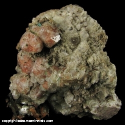 Minerals Specimen: Analcime Crystals with Included Copper and Calcite from Phoenix Mine, Keweenaw County, Michigan, USA Minerals Specimen: Analcime Crystals with Included Copper and Calcite from Phoenix Mine, Keweenaw County, Michigan, USA