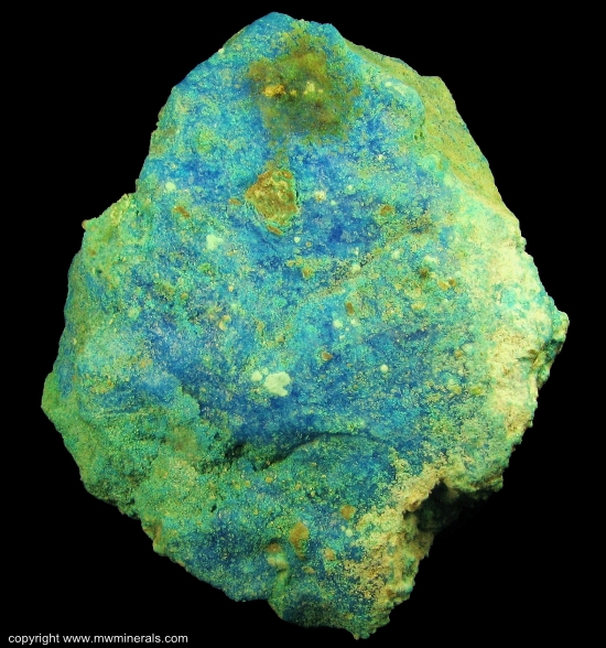 Mineral Specimen: Krohnkite from location unknown, probably Chile, labeled as Bolivia