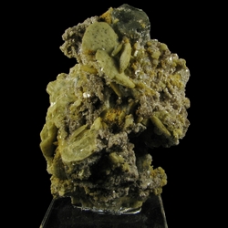 Mineral Specimen: Fluorapatite, Siderite, Arsenopyrite and Muscovite from Panasqueira Mines, Panasqueira, Covilha, Castelo Branco District, Portugal Mineral Specimen: Fluorapatite, Siderite, Arsenopyrite and Muscovite from Panasqueira Mines, Panasqueira, Covilha, Castelo Branco District, Portugal