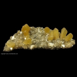 Minerals Specimen: Stilbite on Heulandite from Wasson Bluff, Parrsboro, Bay of Fundy, Cumberland County, Nova Scotia, Canada