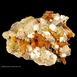Minerals Specimen: Picropharmacolite, Orpiment from Shimen Mine, Shimen County, Changde Prefecture, Hunan, China Minerals Specimen: Picropharmacolite, Orpiment from Shimen Mine, Shimen County, Changde Prefecture, Hunan, China