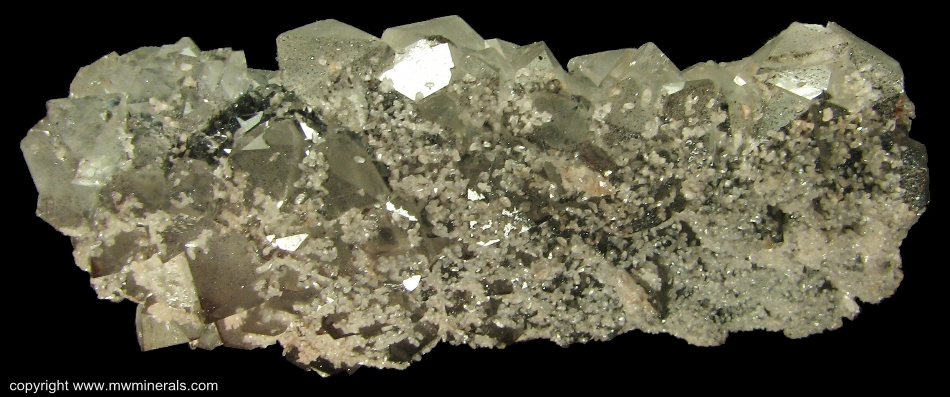 Mineral Specimen: Quartz,Hematite and Caclite from Beckermet Mine, Egremont, West Cumberland Iron Field, North and Western Region (Cumberland), Cumbria, England