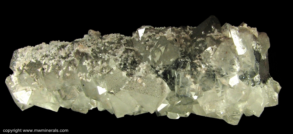 Mineral Specimen: Quartz,Hematite and Caclite from Beckermet Mine, Egremont, West Cumberland Iron Field, North and Western Region (Cumberland), Cumbria, England