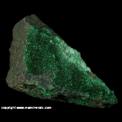 Minerals Specimen: Brochantite on Massive Cuprite from Cerro Negro, Diego de Almargo, Chile Minerals Specimen: Brochantite on Massive Cuprite from Cerro Negro, Diego de Almargo, Chile