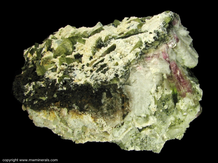 Mineral Specimen: Multicolor Tourmaline (Elbaite) from Mt Mica Quarry, Paris, Oxford County, Maine, USA