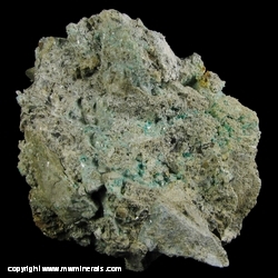 Minerals Specimen: Ktenasite, Gypsum from Glomsrudkollen Zinc Mines,  Amot,  Modum,  Buskerud,  Norway