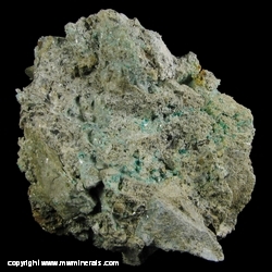 Minerals Specimen: Ktenasite, Gypsum from Glomsrudkollen Zinc Mines, Amot, Modum, Buskerud, Norway Minerals Specimen: Ktenasite, Gypsum from Glomsrudkollen Zinc Mines, Amot, Modum, Buskerud, Norway