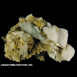 Mineral Specimen: Blue Quartz, Dolomite, Calcite, Sphalerite, Pyrite from Trepca Complex, Kosovska Municipality, Kosovo Mineral Specimen: Blue Quartz, Dolomite, Calcite, Sphalerite, Pyrite from Trepca Complex, Kosovska Municipality, Kosovo