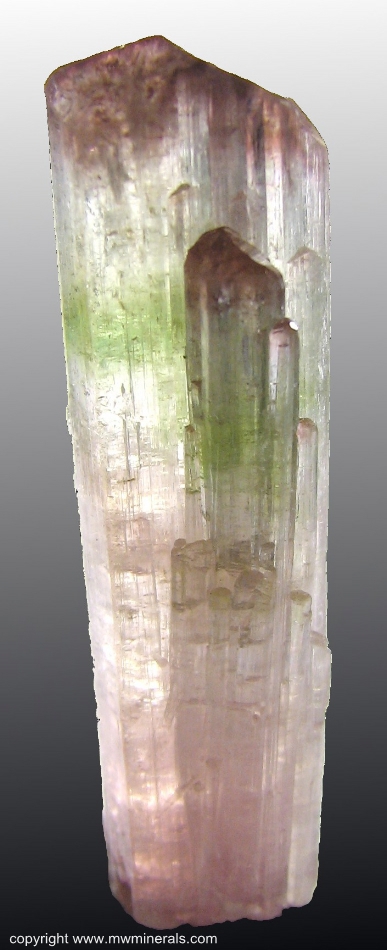 Mineral Specimen: Tourmaline (Elbaite) from Aracuai, Jequitinhonha valley, Minas Gerais, Brazil