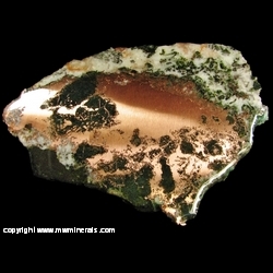 Minerals Specimen: Native Copper, Calcite, Basalt from Isle Royale Mine, Houghton, Houghton Co., Michigan Minerals Specimen: Native Copper, Calcite, Basalt from Isle Royale Mine, Houghton, Houghton Co., Michigan
