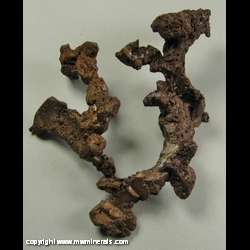 Minerals Specimen: Copper Crystals from Central Mine, Central, Keweenaw County, Michigan, USA Minerals Specimen: Copper Crystals from Central Mine, Central, Keweenaw County, Michigan, USA