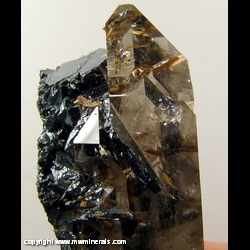 Mineral Specimen: Rutilated Quartz with Hematite from Roca Grande district, Rio do Pires, Bahia, Brazil Mineral Specimen: Rutilated Quartz with Hematite from Roca Grande district, Rio do Pires, Bahia, Brazil