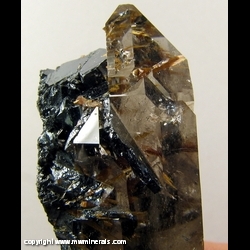 Mineral Specimen: Rutilated Quartz with Hematite from Roca Grande district, Rio do Pires, Bahia, Brazil