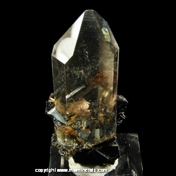 Minerals Specimen: Rutilated Quartz with Hematite from Roca Grande district, Rio do Pires, Bahia, Brazil Minerals Specimen: Rutilated Quartz with Hematite from Roca Grande district, Rio do Pires, Bahia, Brazil