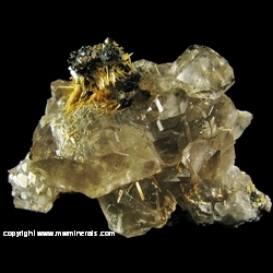 Mineral Specimen: Rutile Epitaxial Growth on Hematite on Double Terminated Quartz from Novo Horizonte, Bahia, Brazil