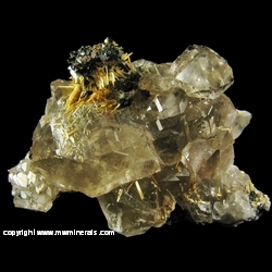 Mineral Specimen: Rutile Epitaxial Growth on Hematite on Double Terminated Quartz from Novo Horizonte, Bahia, Brazil Mineral Specimen: Rutile Epitaxial Growth on Hematite on Double Terminated Quartz from Novo Horizonte, Bahia, Brazil