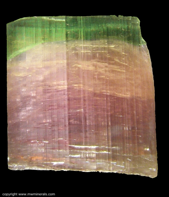 Mineral Specimen: Bicolor Tourmaline (Elbaite) from Himalaya Mine, San Diego County, California, USA
