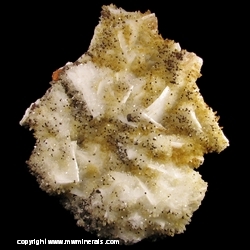 Mineral Specimen: Valencianite with Quartz and Goethite from Mina Valencia, Guanajuato, Mexico Mineral Specimen: Valencianite with Quartz and Goethite from Mina Valencia, Guanajuato, Mexico